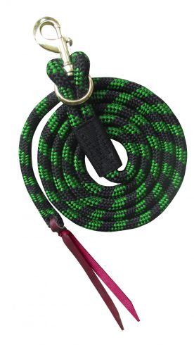 Showman  8' nylon pro braid lead rope with removable brass snap #2